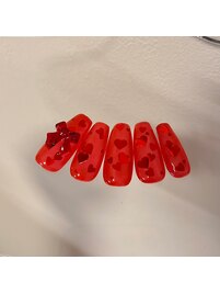 赤シロップ×ハート×リボン