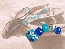 ネイルサロン&スクール ジーナ(GINA)/爽やかブルー♪ブロッキング！