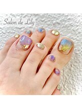 サロン ド リリー(Salon de Lily)/オーロラマグネットフットネイル