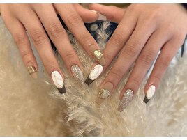 ニュアンス大理石ネイル