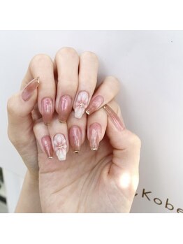 ネイル ビジュー(NAIL BIJOU)/ぷっくりフラワーネイル