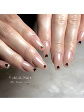 ユキ エス ネイル(Yuki.S.Nail)/ジェルネイル 先端ハートホロ