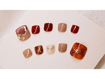 ホカネイルズ(HoKAnails)/【フット】定額デザインコース