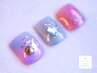 【フット/炭酸フットバス込】持ち込み◎親指アートネイル