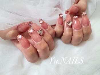 ユーネイルズ 恵比寿(Yu.NAILS.)/ちゅるん◎夏◎ハートストーン