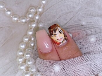 痛ネイル　ちゅるん　ピンク　冬