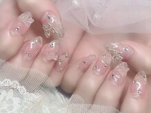 ベティネイル アイラッシュ(Betty Nail)/春ネイル☆ピンクラメネイル