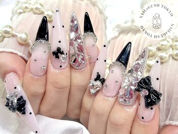 ネイルズガッシュ 川崎店(NAILsGUSH)の写真/＜自然かつ美しいフォルム＞深爪・折れてしまった爪・短いお爪も綺麗に長さだし♪モチの良さも◎