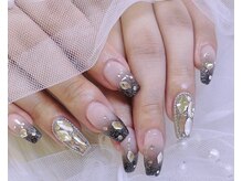 ネイル アリーズ セカンド(nail Allies 2nd)/埋めつくし 黒 グラデーション