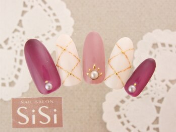 シシ(SiSi)/オトナPINKネイル＆パール★