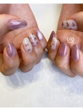 ウロネイルズ(ulo nails)/ピンクでハートネイル