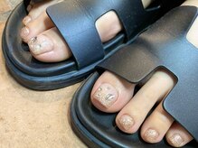 ネイルスペース ジェイズ ピンキー(NAIL SPACE J's PINKY)/キラキラフットネイル