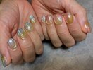 オーロラネイル/ぷくぷくネイル