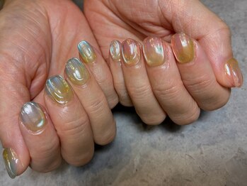 オーロラネイル/ぷくぷくネイル