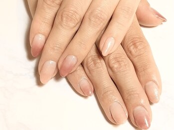 フレイムス アイラッシュ アンド ネイル(FRAMES)/カラグラ/ピンク×ベージュ