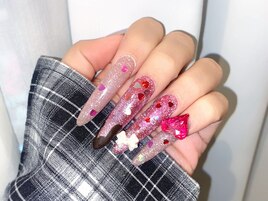 バレンタインネイル