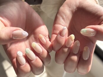 ナイアンエルアネイル(naian elua nail)/ワンカラー+アート