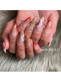 ネイルズリアル 倉敷(nail's RE.A.L)/フラワーネイル