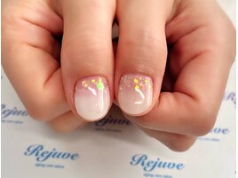 ホロを埋めたニュアンス系ネイル