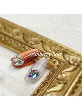 クランベリーネイル 代官山 恵比寿(cranberry nail)/ビジューネイル　しずく型