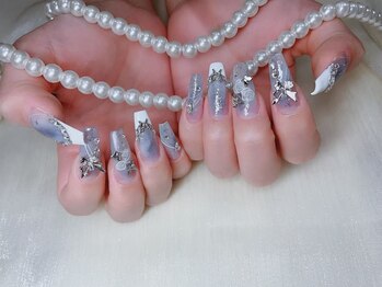 スノーネイルサロン 新宿店(Snow nail salon)/蝶々/フレンチ/バラ