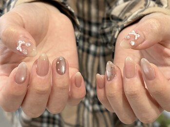 ワンホン定額デザイン・春ネイル