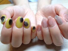 アミュリー ネイル アトリエ(Amury nail atelier)/ちぐはぐ ピスタチオ メタリック