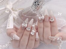 nail salon mimi【4月上旬 NEW OPEN（予定）】/ピンクフレンチ×白ドット