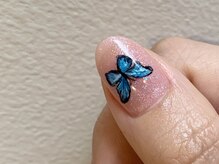 ネイルズ ララ(nails Lala)/蝶々ネイル。