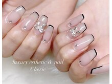 シェリエ(Cherie)/黒スキニーフレンチ×リボン