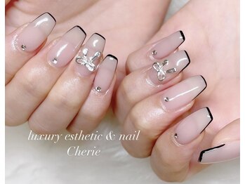 シェリエ(Cherie)/黒スキニーフレンチ×リボン