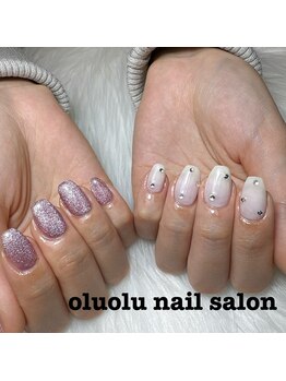 オルオル(OluOlu)/magnet×モテ可愛ちゅるんネイル