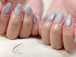 ブルー/ニュアンスネイル