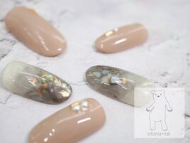 くすみニュアンスネイル