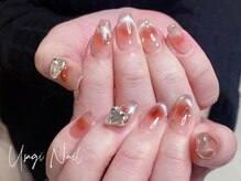 ウサギネイル 新大久保店(usagi nail)/マグネットフレンチ秋可愛い