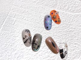 ハロウィン　ワンポイントアート