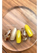 ファレノホワイト/定額ネイルデザイン/　秋冬