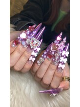 クロスネイル 渋谷店(CROSS nail)/ゴテゴテミラーネイル