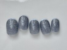 アイネイルズ 三宮店(I nails)/ネイビーラメ細フレンチ
