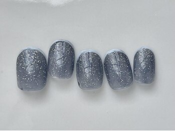 アイネイルズ 三宮店(I nails)/ネイビーラメ細フレンチ