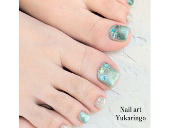 ユカリンゴ(Yukaringo)の写真/癒されるフットバス付き♪サンプル多数で理想の指先に☆特別なフットネイルで気分もUP!