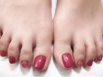 パールビューティーラッシュアンドネイル(Pearl Beauty Lash nail)/シンプルフットネイル