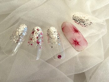 定額A 春　水彩フラワー　可愛い