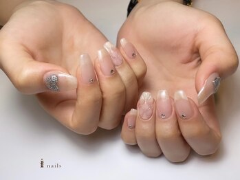 アイネイルズ 四条河原町店(I-nails)/クリアキルティング¥6500～11500