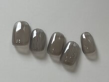 ネイルメゾン 天神店(NAIL MAISON)/年輪ネイルグレー夏￥7000
