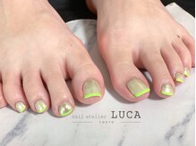 ネイルアトリエルカ(nail atelier LUCA)/W-259 ミラー×ネオンフレンチ