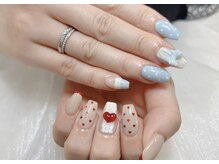 スペラ 大宮店(Spera)/レースとドット柄ガーリーネイル