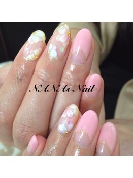 ナナズネイル 西小倉店(NANA's Nail)/フラワーアートで指先キレイ