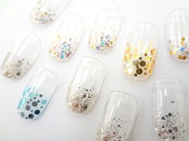 ラメグラデーションネイル