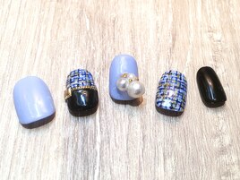 ワンカラー×ツイード